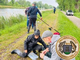 Freundefischen Wertachstausee Schwabmünchen